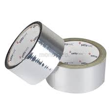 Aluminium Tape Masking Tape roll, shiny metallic adhesive tape used for insulation and sealing